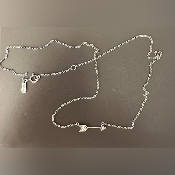 Adina Reyter Diamond Pave’ Tiny Arrow Necklace - Picture 6 of 6